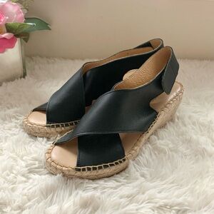 Andre Assous Black Espadrille Sandals